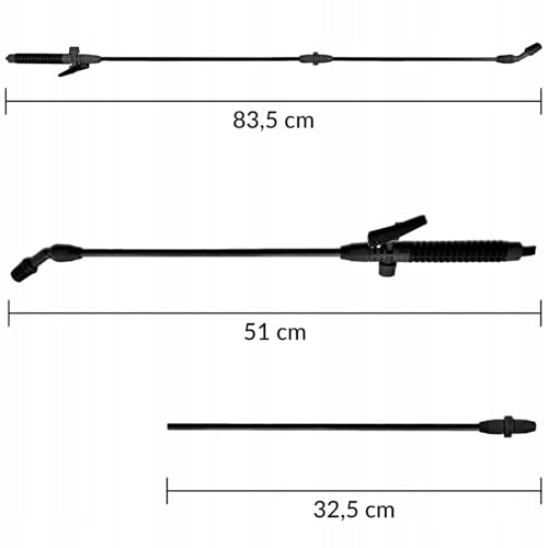 KRUMAD Opryskiwacz Ciśnieniowy 5L, Ręczny Opryskiwacz z Paskiem na Ramię, Regulowana Dysza, Lanca 203,5 cm, Spryskiwacz do Ogrodu, Mycia, Ochrony Roślin i Dezynfekcji