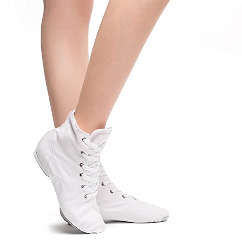 Image of MSMAX Womens Jazz Dance Boots Lace Up High Top Character Shoes for Women - Ankle Boots for Jazz, Theater, Stage Performance & Costume
