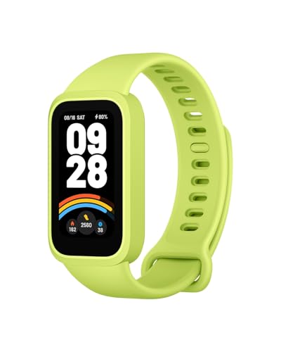 シャオミ(Xiaomi) スマートウォッチ Xiaomi Band 9 Active 18日間連続使用 1.47インチTFTディスプレイ 24時間健康管理 チップ強化 軽量デザイン 交換可能なフレーム iPhone & Android対応 グリーン