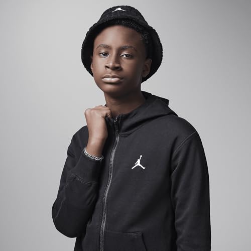 Jordan Dri-FIT Sport Big Kids' Statement Hoop Fleece Full-Zip Hoodie (95D273-023, Black)3