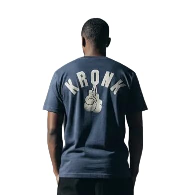 T-shirt boxe Kronk denim blue en coton de qualité supérieure pour homme casual