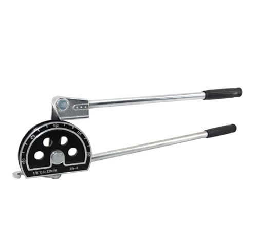 7/8" OD Tube Bender, Lever Type Manual Pipe Bender, Heavy Duty HVAC Soft Copper Tubing Bender, for Aluminum Thin Stainless Steel, 0-180° Bending Angle - Image 7