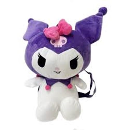 AI ACCESSORY INNOVATIONS Sanrio Hello KItty Purple Pink Kuromi 16" inch Sitting Pose Plush Backpack
