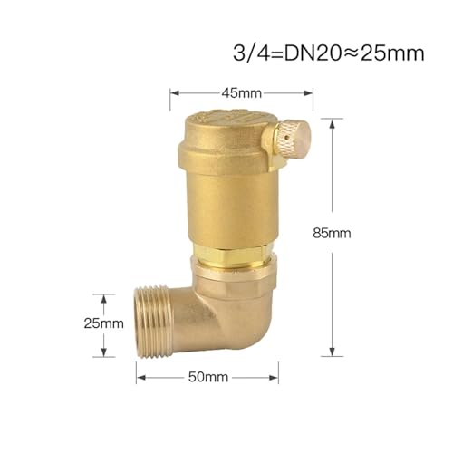 Válvula de escape duradera de latón de 1/2" con codo para sistemas solares de 1.6 MPa 6