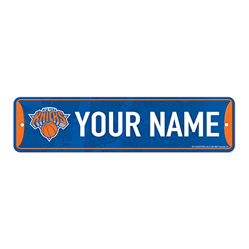 Rico Industries NBA Basketball New York Knicks Primary Personalized Metal Street Sign 4