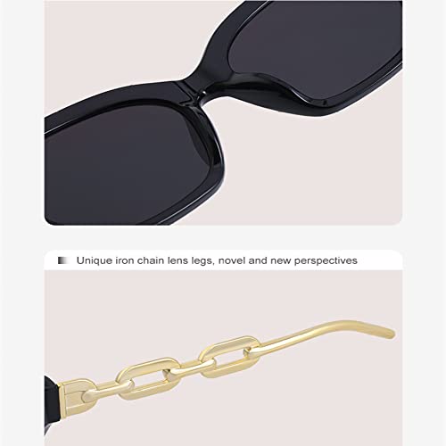 Small Cat Eye Women's Sunglasses Cateye Chain Leg Sun Glasses For Ladies Black Shades Sunglass 5