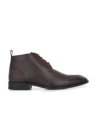 Image of ALBERTO TORRESI Classic Leather Black Chukka Boots, Formal Lace-up Closure for Men, Stylish and Comfortable Dress Shoes for Business & Events