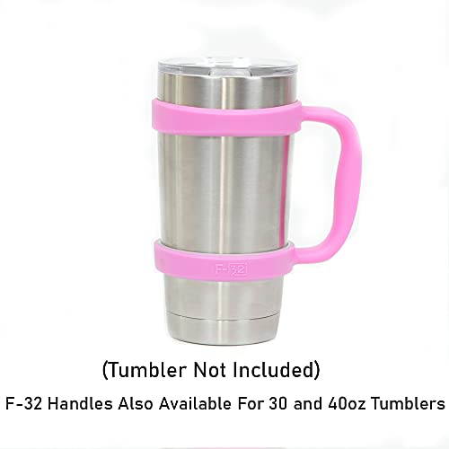 F-32 Handle - 19 Colors - 20Oz Size - Compatible With 20 Oz Yeti Tumbler Travel Mug (20Oz, Pretty Pink) #TOP2
