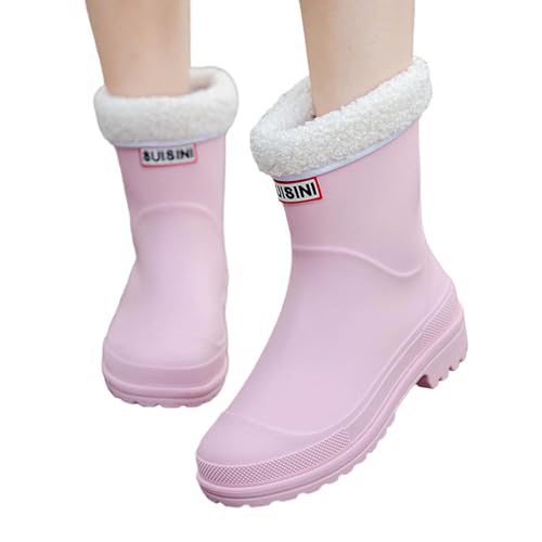 Botas de lluvia cómodas para el uso diario invernal de la mujer urbana 4