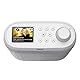 Hama Internetradio mit Digitalradio (WLAN/DAB+/DAB/UKW, Bluetooth, Spotify Streaming, 30 Speicherplätze, 2 Direktwahltasten, Radiowecker, Unterbauradio, 2,4 + 5 GHz, 2,4“ Farbdisplay, 5W) weiß