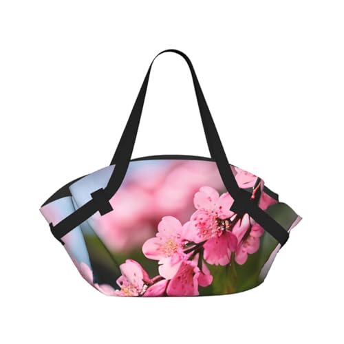 Sac de voyage pliable imperméable grand volume à motif floral rose pour week-end