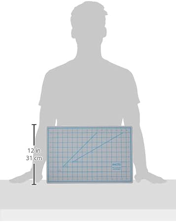 X-Acto X7761 Self-healing cutting mat, nonslip bottom, 1 grid, 12-Inch by 18-Inch board with 11-Inch by 17-Inch measuring surface, gray