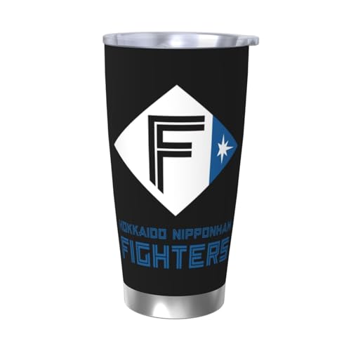 北海道日本ハムファイターズ マグカップ コーヒーカップ コンビニカップ 保冷 保温 タンブラー ステンレス製 大容量 真空断熱マグ 蓋付き 持ち運び 直接ドリップ 車用 アニメ キャラクター グッズ かわいい プレゼント 600ml Without Str