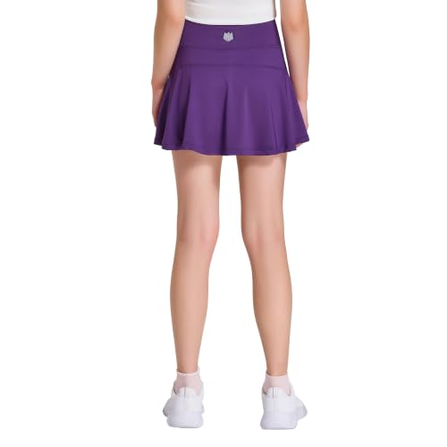 Image of FitsT4 Sports Girl's Golf Skirt Adjustable Waist Active Tennis Skort UPF50+