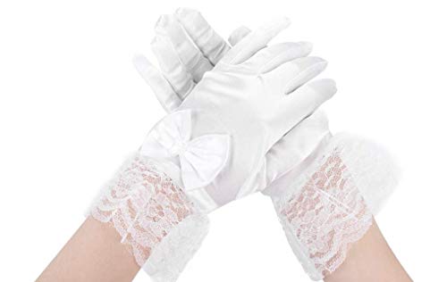 WISSBLUE Girls Veil First Communion And Gloves,For girls veil first communion4