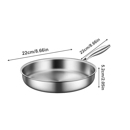 Poêle en acier inoxydable durable avec manche et fond thermo-diffuseur - 3