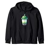 Green Matcha Bubble Tea Watercolor Apparel
