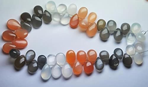 Multi Moonstone Smooth Pear Briolettes 10mm de LKBEADS pour création bijoux - 2