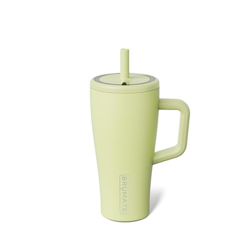 Image of BruMate Era 20 oz Tumbler with Handle and Straw | 100% Leakproof Insulated Tumbler with Lid and Straw | Made of Stainless Steel | Cup Holder Friendly Base | 20oz (Prickly Pear)