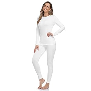 WEERTI Thermal Underwear for Women Long Johns with Fleece Lined Base Layer Women Cold Weather Top Bottom
