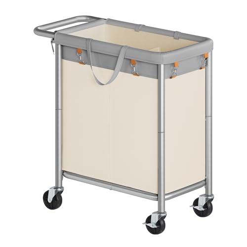 La mejor selección de Cual Es el Color Gris Oxford más recomendados. 50 SONGMICS - Cesta de lavandería con ruedas, 2 secciones, 37 galones (140 l), forro extraíble, marco de acero con asa, 27.2 x 15.4 x 31.9 pulgadas, color gris paloma y blanco crema...