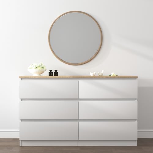 Vibedinedoubledresser6drawerwhitedresserforbedroomfreehandlemodernchestofdrawerswithwidestorageforclosetlivingroomhallway Urban Country Home Decor Vibe dine double dresser 6 drawer white dresser for bedroom free handle modern chest of drawers with wide storage for closet living room hallway urban country home decor