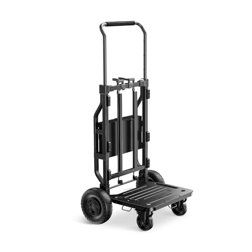 BLUETTI Foldable Trolley, 330lbs Heavy-Duty Transport, 5' Swivel & 10' Pneumatic Wheels, Compact Foldable Design for Apex 300 & B300K, Off-Grid Power Station Mobility Solution