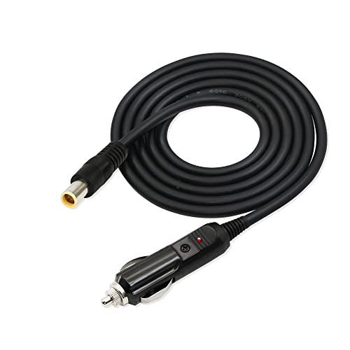 GINTOOYUN Encendedor de cigarrillos de coche a DC 8 mm,DC7909 7.9 x 5.5 mm Cable de alimentación de cargador de coche,cable de 12 V para DVR de coche,altavoces Bluetooth,cámara,GPS,ordenador portátil