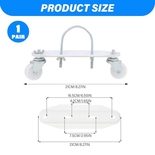 Roues de lanceur pivotantes 360 pour support de radiateur mobile en acier renforcé