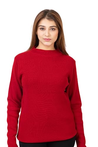 Image of TWENTY ME Winter Wear Casual Solid Acrylic Soft & Warm High Neck Skivvy for Women's