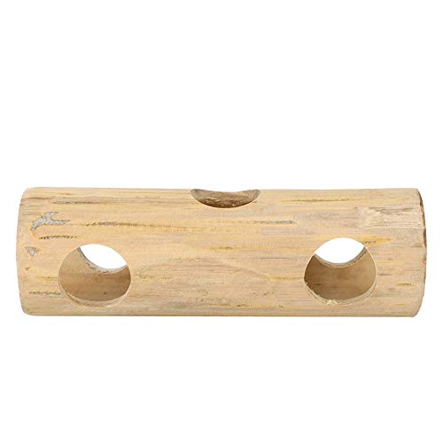 Hamster Tunnel, Natural Bamboo Exercise Tube Hideout Toy for Dwarf Hamsters Small Hedgehogs Gerbils(L), As shown