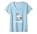Donna Peanuts - Cestino di Pasqua Snoopy Maglietta con Collo a V