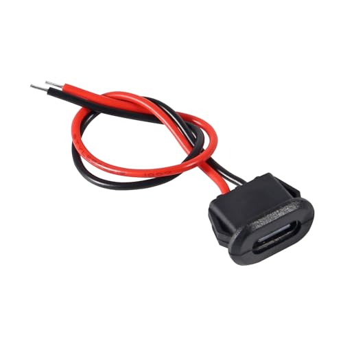 Conector USB Tipo C Hembra 15 piezas 2 pines resistente agua miniatura 4