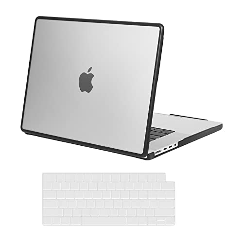 MOSISO Compatible with MacBook Pro 16 inch Case 2021 2022 Release A2485 with M1 Pro/M1 Max Chip Touch ID, All-around Protective TPU Frame Bumper Slim Hard Shell Case&Keyboard Cover Skin, Crystal Clear
