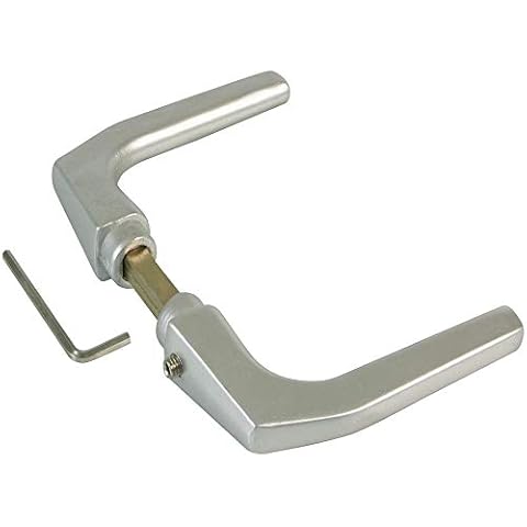 Türdrücker Türbeschlag Drückerpaar Drückerlochteil Griffpaar Aluminium Silber oder Gold Cover