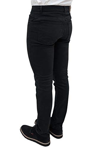 Pantalon d'hiver homme slim fit en coton noir taille 76 pour un style casual