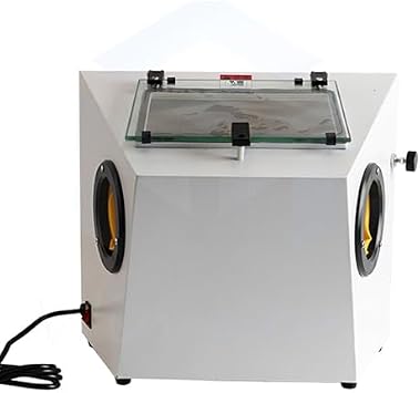 Double-Pen Sand Blasting Cabinet with Dust Collector, Large Viewing Window & LED Light for Efficient Cleaning and Surface Preparation
