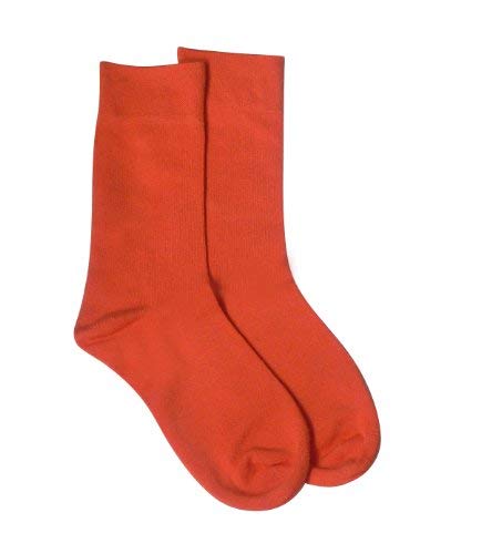 Rambutan Men's Space Collection Bamboo Seamless Dress Socks Us 8.5-12.5 Multi Color (Orange) #TOP1