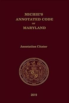 Perfect Paperback Maryland Code Citator Book