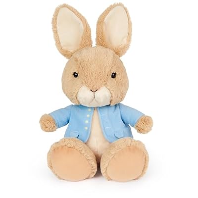 GUND Beatrix Potter Peter Rabbit Silly Pawz Plush, Easter Bunny Stuffed Animal for Ages 1 and Up, Brown/Blue, 11