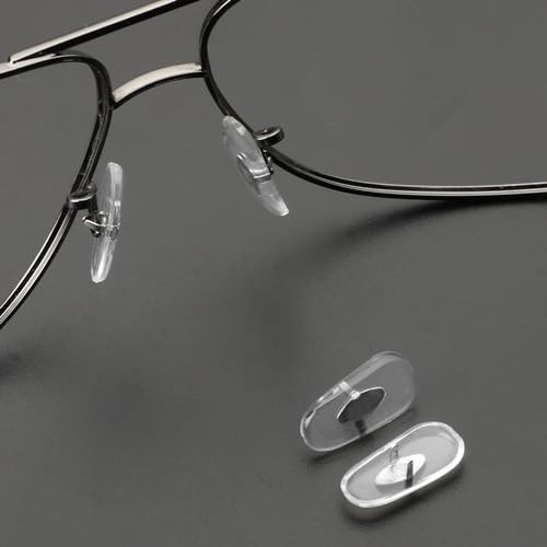 20 Pairs Upgraded Soft Silicone Replacement Nose Pieces for Ray-Ban Aviator RB3025 | RB3044 | RB3026 | RB3030 | RB3211 | RB3362 | Clubmaster Sunglasses, Anti-Slip, Clip-on Nose Pads - Clear2