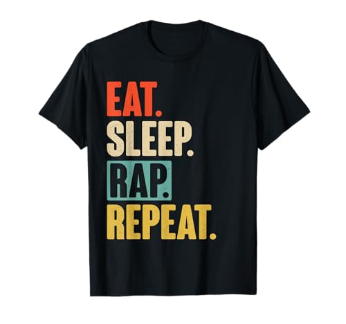 Eat Sleep Rap Repeat - Retro Vintage Rapper T-Shirt