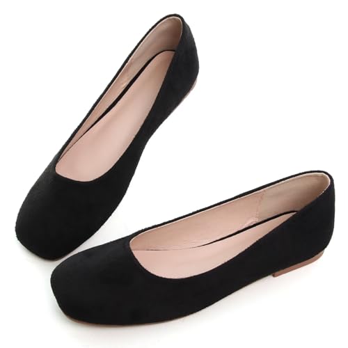 TN TANGNEST Women Cute Bowknot Flats Soft Slip On Dress Shoes Comfort Square Toe Flats2