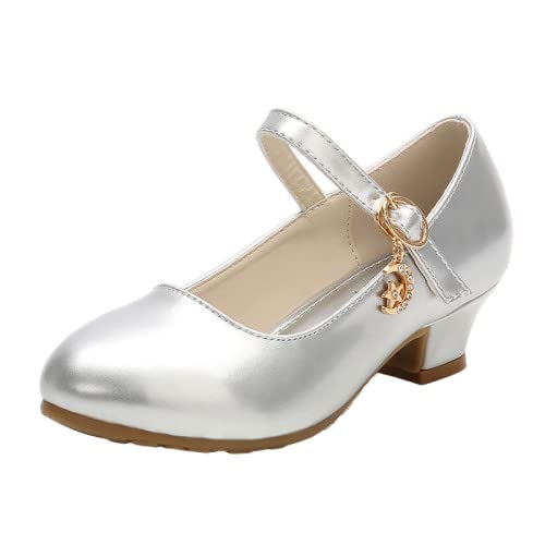 Little Girls Mary Jane Dress Pumps Shoes Princess Ballet Flats Low Heels for School Wedding Party Dress Shoes for Kids