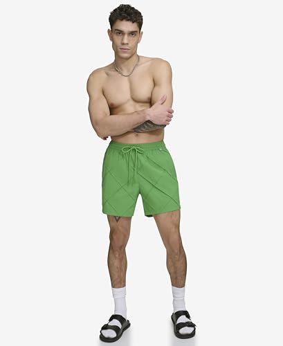 Image of DKNY Men's Lightweight Quick Dry Volley UPF 40+ Protection Swim Trunk