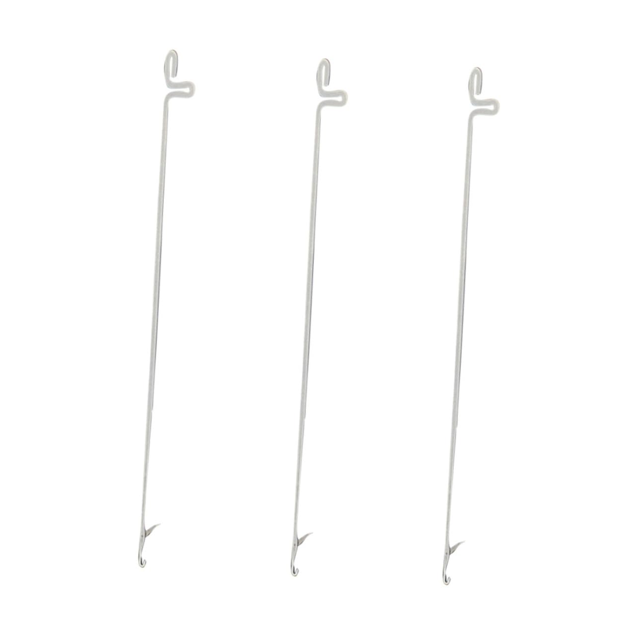 SEWACC Flexible Durable 3 Pack Buddha Head Crochet Needles Metal Crafting Tool for Bead Bracelet DIY