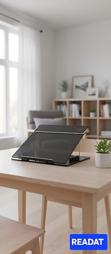 Image of Acrylic Table Top Elevator Writing Desk Standard 7mm Thickness -Black Smoke Color with Height Adjustable 21 * 15 Inch Size