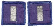 Navy LTJG (02) Rank Insignia Collar Device (pair) Patch