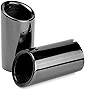 Dsycar Stainless Steel Exhaust Tip Pair, Compatible with Audi Q5/A4/A4L/A3, Compatible with VW CC 2012-2015/ Passat 1.8T 2.0T 2011-2015 / Tiguan 2011-2015 (Black)