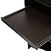 Mobile Wooden Podium with Sliding Side Board, 46in Floor Standing Lectern Podium Stand with Storage Shelves & 4 Wheels (2 Lockable) for Classrooms Seminars Office School Black